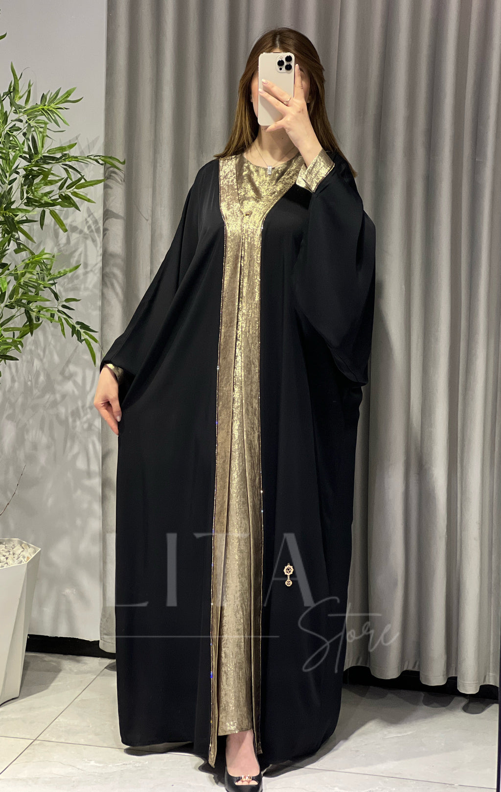 Abaya deux pièces avec foulard